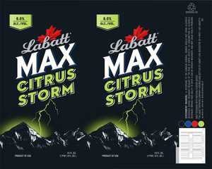 Labatt Max Citrus Storm April 2016