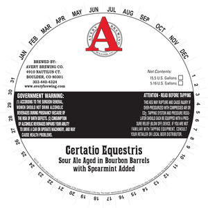 Avery Brewing Co. Certatio Equestris