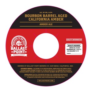 Ballast Point Bourbon Barrel Aged California Amber April 2016