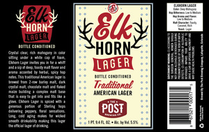 The Post Brewing Company Elkhorn Lager April 2016