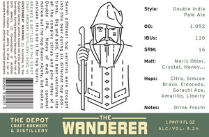 The Wanderer Double IPA April 2016