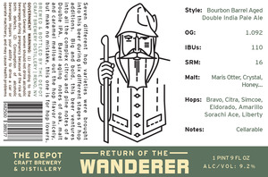 The Return Of The Wanderer Bourbon Barrel-aged Double IPA