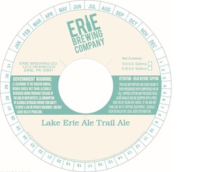 Erie Brewing Company Lake Erie Ale Trail Ale April 2016