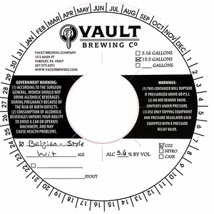 Vault Brewing Company April 2016