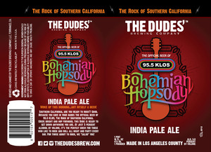 The Dudes' Brewing Company Bohemian Hopsody India Pale Ale April 2016