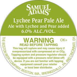 Samuel Adams Lychee Pear Pale Ale