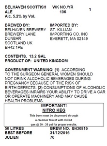 Belhaven Scottish Ale April 2016