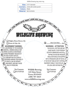 Wildlife Brewing Bear Claw Black Ale April 2016