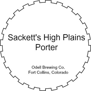 Odell Brewing Company Sackett's High Plains Porter April 2016