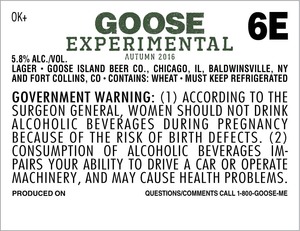 Goose Island Beer Co. Experimental Autumn