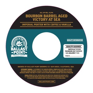 Ballast Point Bourbon Barrel Aged Victory At Sea April 2016