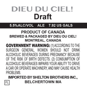 Dieu Du Ciel! Draft April 2016