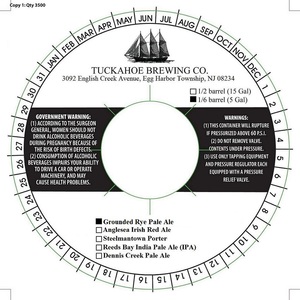 Tuckahoe Brewing Company Grounded Rye Pale Ale April 2016