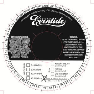 Eventide Brewing The A India Pale April 2016
