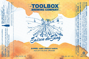 Toolbox Brewing Company Saison De Sang April 2016