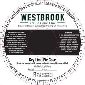 Westbrook Brewing Company Key Lime Pie Gose