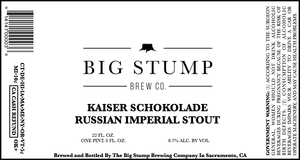 Big Stump Brewing Company Kaiser Schokolade Russian Imperial Stout