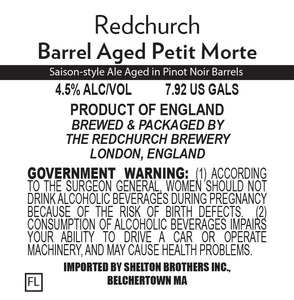 Redchurch Barrel Aged Petit Morte April 2016