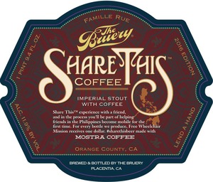 The Bruery Share This (coffee) April 2016