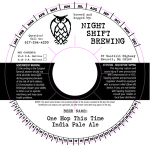 One Hop This Time India Pale Ale April 2016