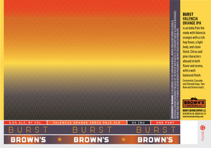 Brown's Burst Valencia Orange India Pale Ale