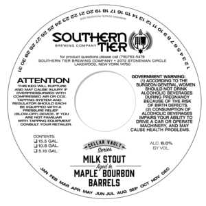 Southern Tier Brewing Company Cellar Vault: Maple Bourbon Milk Stout