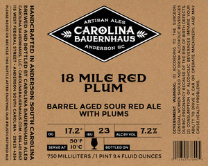 18 Mile Red Plum Barrel Aged Sour Red Ale With Plums