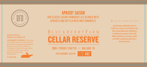 Blackberry Farm Apricot Saison April 2016