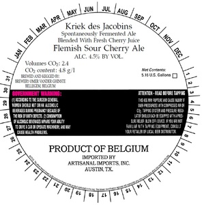 Kriek Des Jacobins May 2016