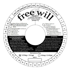 Free Will Saison Delivery May 2016