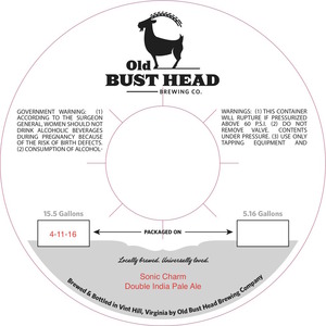 Old Bust Head Brewing Co. Sonic Charm May 2016