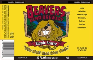 Beavers Bend Brewery Blonde Beaver May 2016