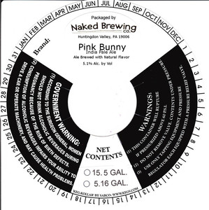 Naked Brewing Company Pink Bunny India Pale Ale May 2016