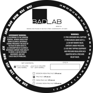 Bad Lab Beer Co. May 2016