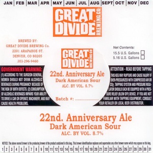 Great Divide Brewing Company 22nd Anniversary