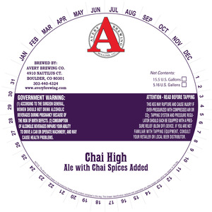 Avery Brewing Co. Chai High May 2016