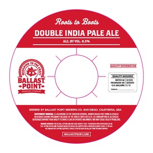 Ballast Point Roots To Boots Double India Pale Ale