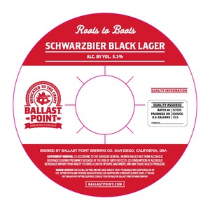 Ballast Point Roots To Boots Schwarzbier May 2016
