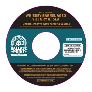 Ballast Point Whiskey Barrel Aged Victory At Sea May 2016