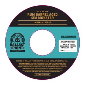 Ballast Point Rum Barrel Aged Sea Monster