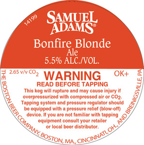 Samuel Adams Bonfire Blonde May 2016