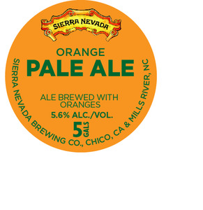 Sierra Nevada Orange Pale Ale May 2016
