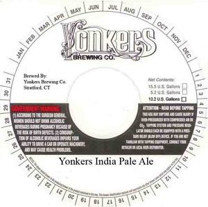 Yonkers Brewing Co. Yonkers India Pale Ale May 2016