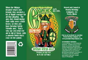 Peoria Brewing Company Erik The Red Irish Red Ale May 2016