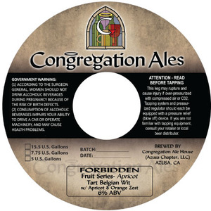 Congregation Ales Forbidden Fruit Series- Apricot