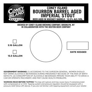 Coney Island Bourbon Barrel Aged Imperial Stout May 2016