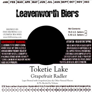 Leavenworth Biers Toketie Lake Grapefruit Radler May 2016