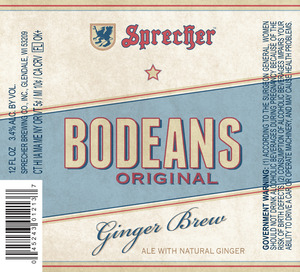 Sprecher Bodeans Original Ginger Brew