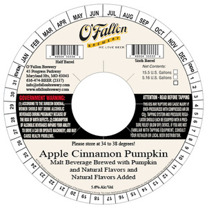 O'fallon Apple Cinnamon Pumpkin Beer