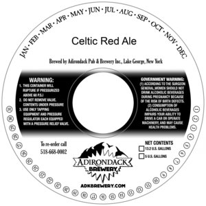 Adirondack Brewery Celtic Red Ale
